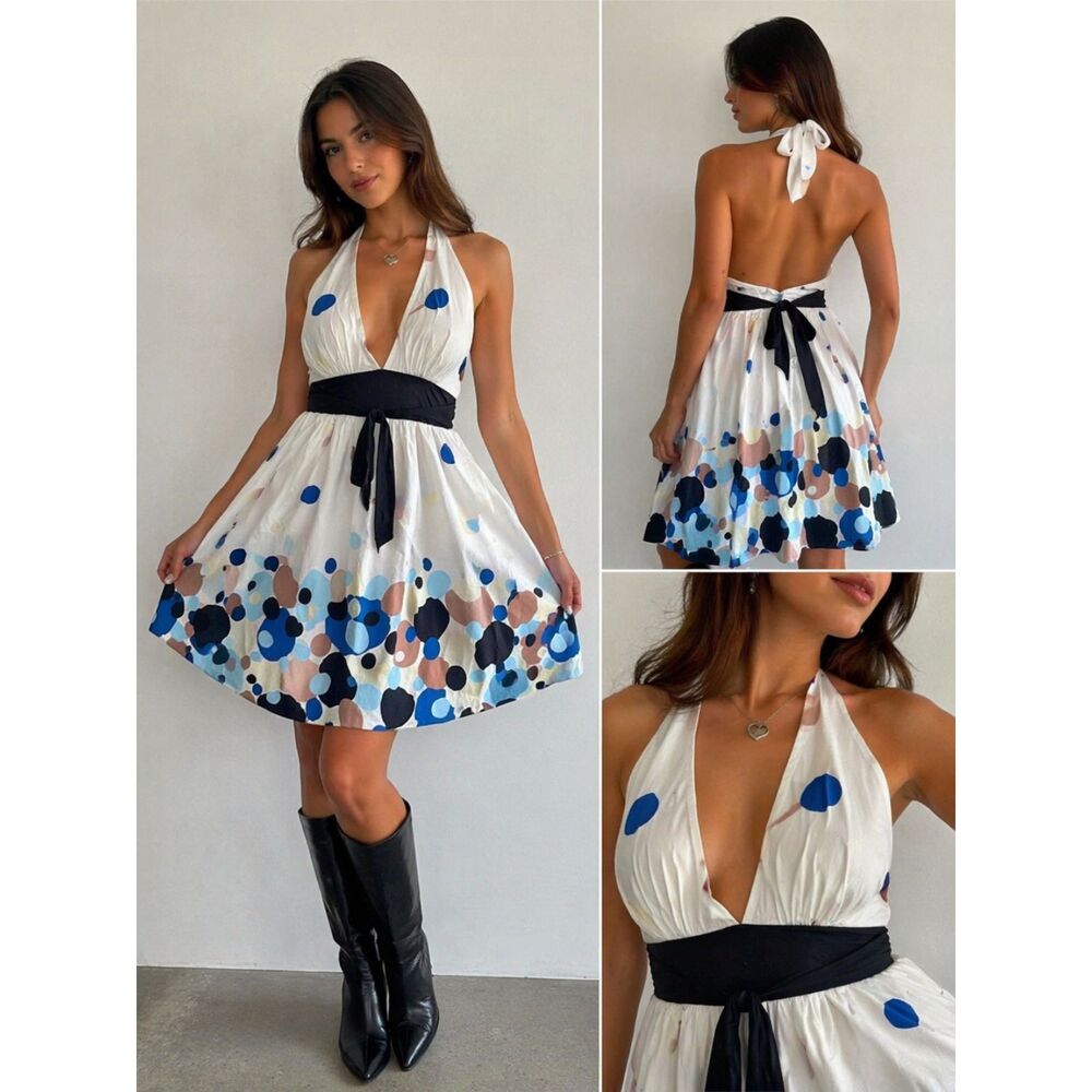 NWT  Y2K. Women’s/Juniors halter dress, size 9 brand Speechless.